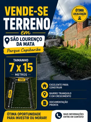 ? Vende-se Terreno - Parque Capibaribe | São Lourenço da Mata