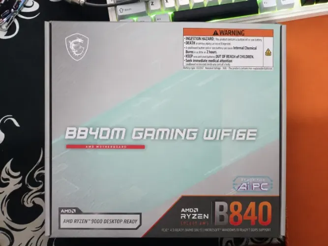 Placa Mãe Msi B840m Gaming Wifi 6e AM5 - Lacrada