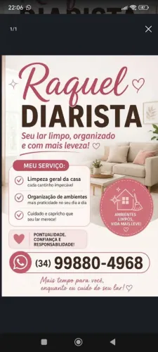 Diarista Particular - Faxina Completa e Caprichada