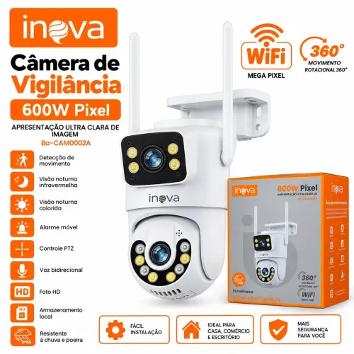 Câmera IP duplo monitoramento 