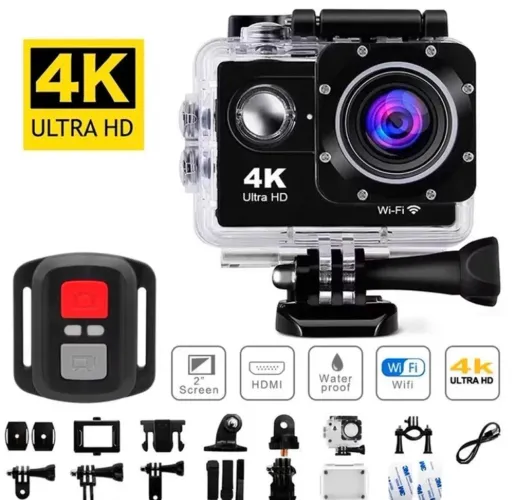 Câmera para capacete 4K Ultra HD WIfI 30 metros à prova d?água 