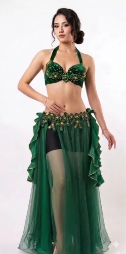 Figurino Dança do Ventre com Glitter