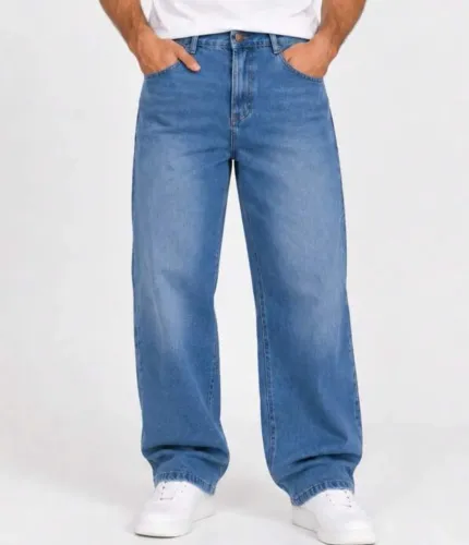 Calça Jeans Baggy Balão Azul Clara