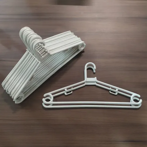 Cabide Plástico Branco Adulto - Kit 12 unidades