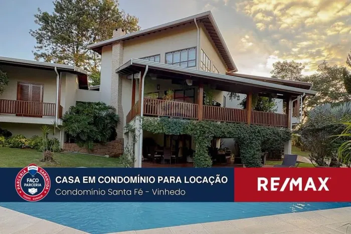 Locação de casa alto padrão em Vinhedo - Vale da Santa Fé R$ 20.000,00