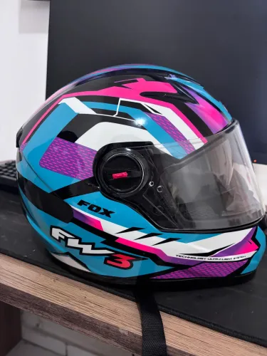 Capacete fechado Fw3 Gtx Fox C/oculos interno