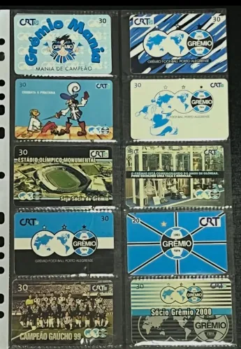 Cartão telefônico grêmio - 11 cartões