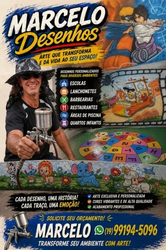 Desenhista de Parede - Arte Personalizada para Comércio e Escolas