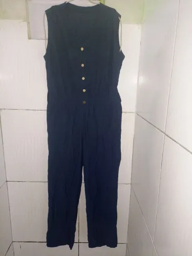 Macacão Longo Azul Marinho Feminino G 