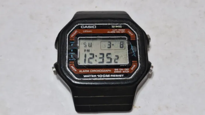 Relógio Casio w-400 Merlin Laranja Funcionando Antigo Raro módulo da na linha dw 5000 
