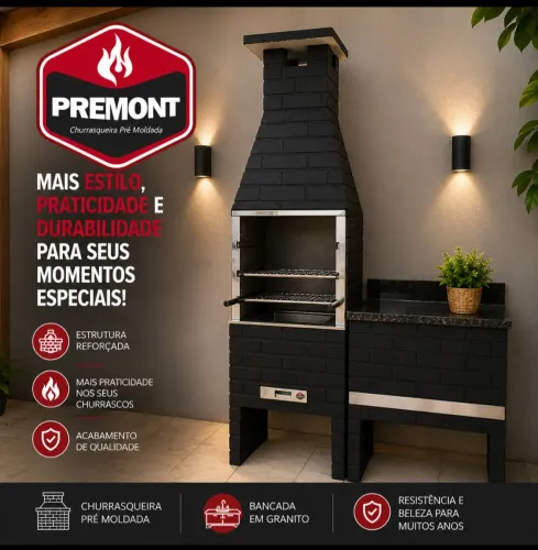 Churrasqueira premoldada Premont 