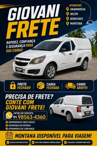 Fretes Belém, região metropolitana, e interiores.