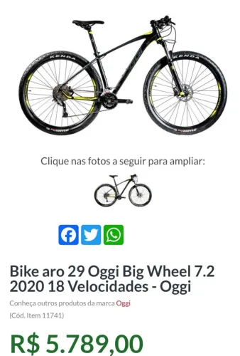 Bike Oggi Big Whell 7.2 18v