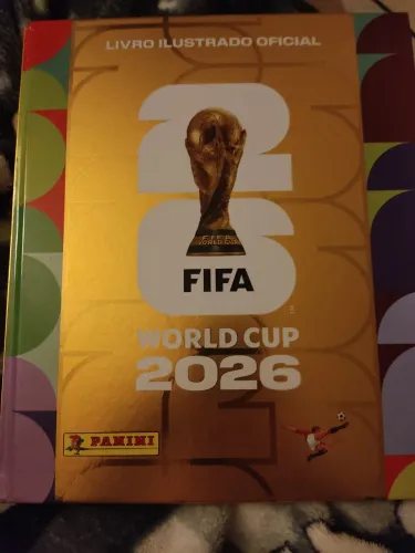 Álbum da copa do mundo de 2026 capa dura dourado completo