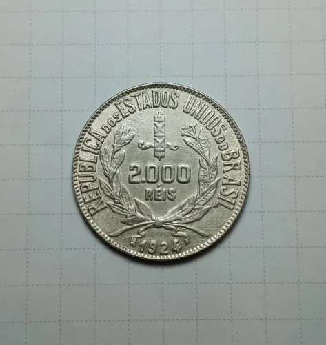 Moeda 2000 Réis - 1924 - Fdc