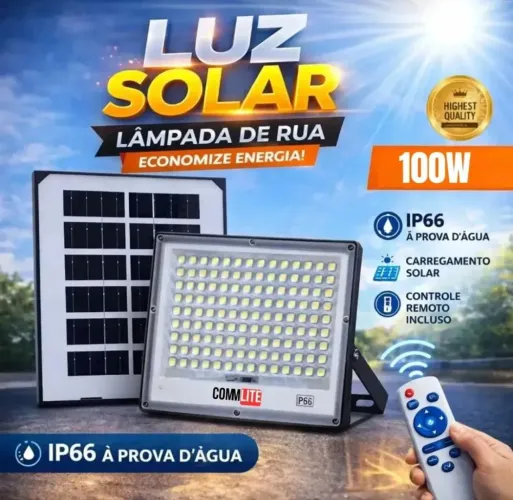 Refletor solar 100w holofote 100 watts potencia