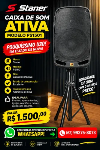 VENDE-SE CAIXA DE SOM ATIVA STANER PS1501!