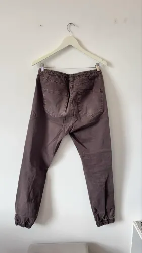 Calça Jogger Youcom Masculina Marrom Com Elástico