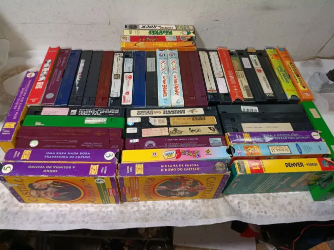 Lote de vhs usadas