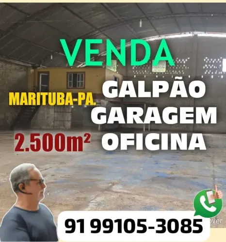 Garagem para venda possui 2500m², área coberta de 750m² em Pedreirinha - Marituba - PA