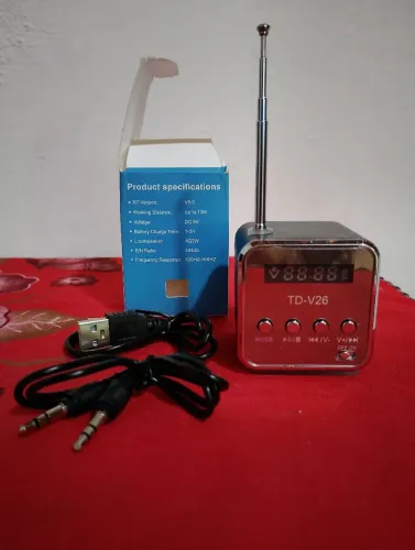 Caixinha de som TD-V26 alto-falante Mini
