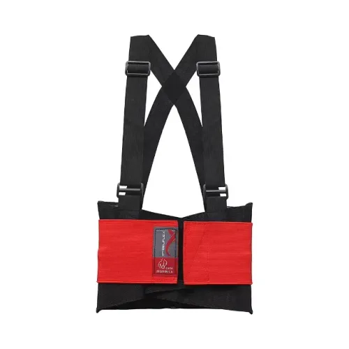 Cinta Ergonômica Steelflex Duplo Elástico Vermelha