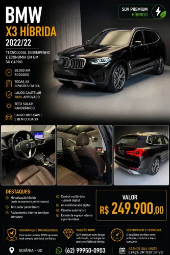 BMW X3 Xdrive 30E X-line Turbo Híbrido AU 2022