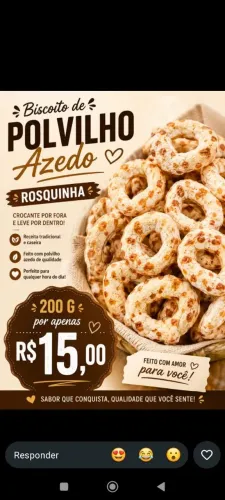Biscoito Polvilho Com Queijo Assado 