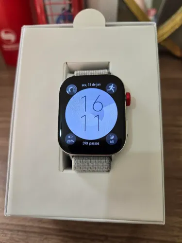 Smartwatch Huawei FIT3 cinza,Nylon(usado)/NÃO VENDO PELO OLX PAY/NÃO ENVIO PELO CORREIO