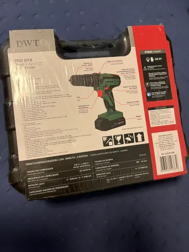 Dwt, Parafusadeira/Furadeira De Impacto A Bateria, 12 V, Fonte Bivolt Automática