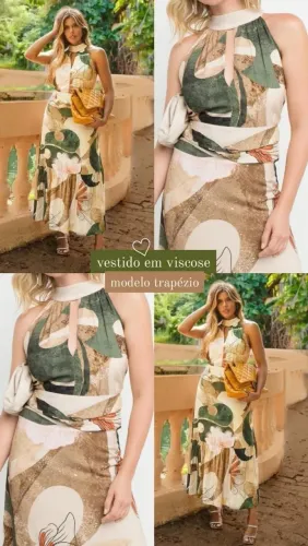 Vestido viscose NOVO - Tam P