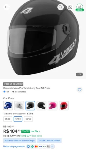 Capacete Pro Tork Liberty Four (58)