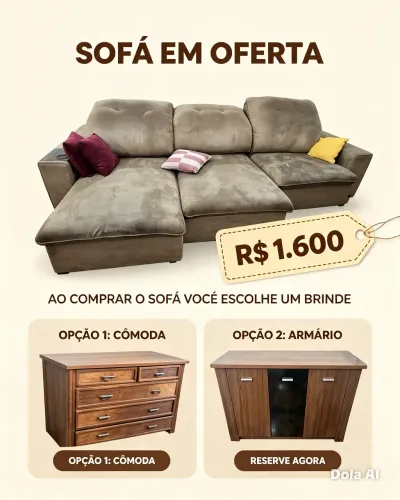 Sofá retrátil/reclinável grande - R$ 1.600 ?