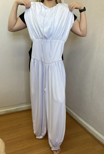 Tamanho G macacão longo branco 