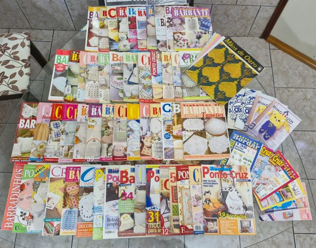 Acervo Completo com +60 Revistas de Crochê, Barbante e Bordado60.