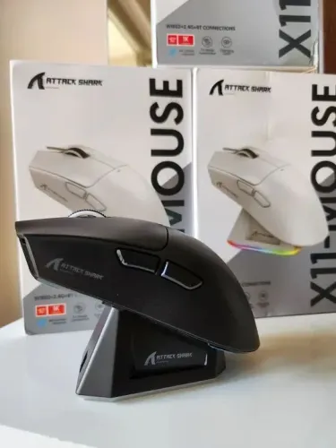 Mouse Gamer Attack Shark X11 22000 Dpi Paw3311 Sem Fio Base Carregamento - Pronta Entrega!