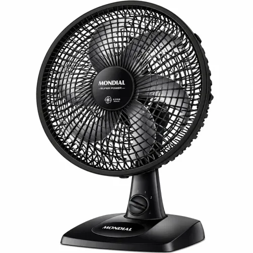 Ventilador de Mesa Mondial Super Power 30cm 6 Pás 60W Preto VSP-30-B 220V
