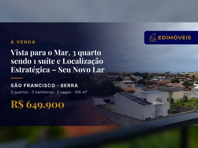 São Francisco: Casa 3 quartos com varanda e conforto para sua família