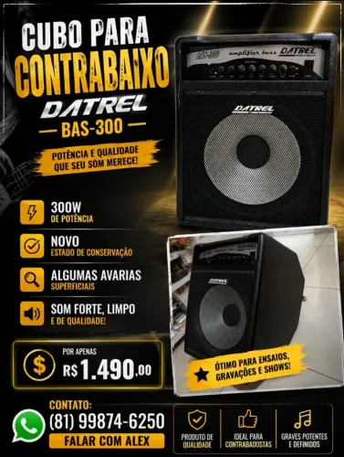 Cubo Datrel para contrabaixo 300w