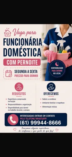 Precisa de empregada doméstica 