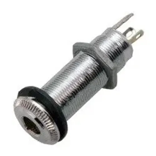 Jack Blindado P10 Cromado para Contrabaixo e Guitarra 3 Pinos