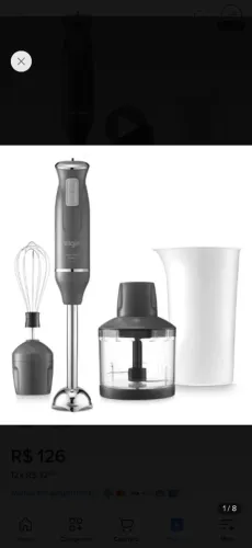 Mixer Power Inox 3 Em 1 600w Elgin Lunar - Cinza Lunar 220v