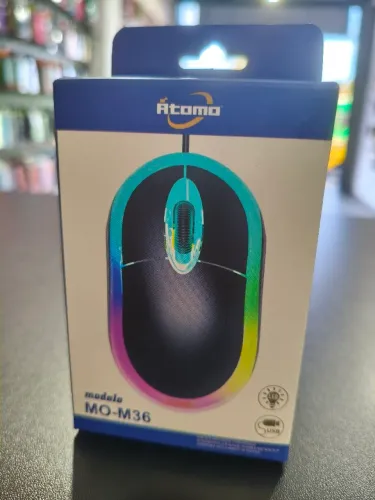 Mouse luminoso com fio