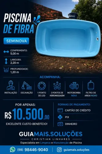 Piscina de Fibra, semiNova