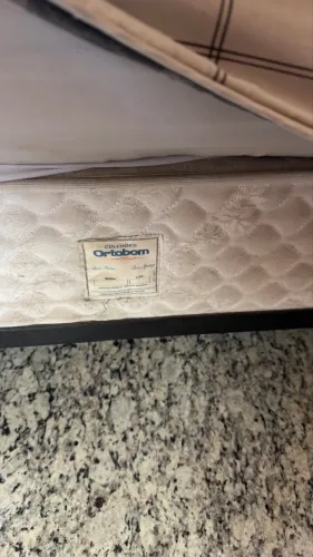 Cama King Size Completa + Colchão Ortobom