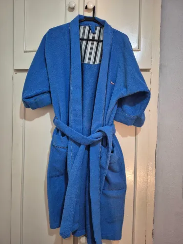 Roupão masculino atoalhado azul