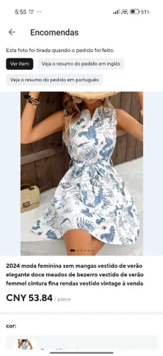 Vestido florido de verão 44
