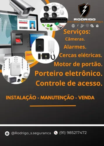 Câmera, cerca elétrica e motor