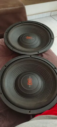 Par de sub woofer hinor 12 8 ohms