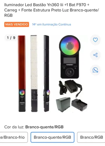 Bastão de led yongnuo 360 iii